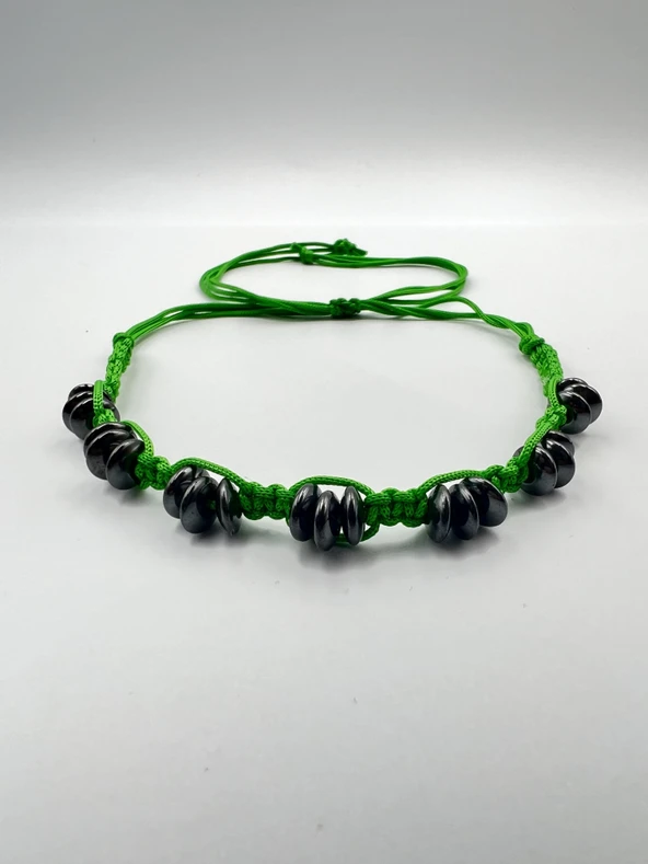 GÜMÜŞTEL EL SANATLARI Sertifikalı Hematit Doğal Taş Tasarım Bileklik Aaa Kalite Hafıza Konsantrasyon Kıvrak Zeka - Resim 6