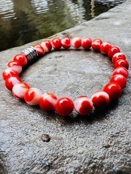 GÜMÜŞTEL EL SANATLARI Sertifikalı Yemen Akik Doğal Taş Bileklik Orijinal Doğal Taş AAA Kalite ürün görseli 1