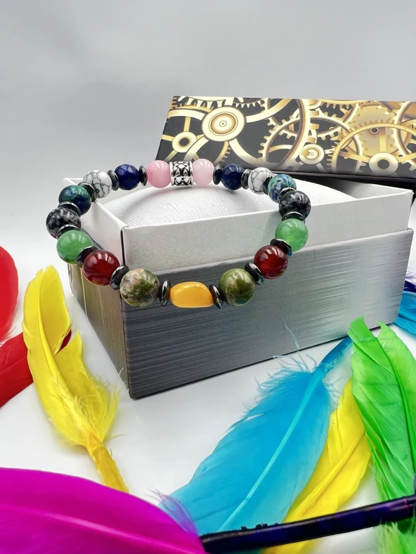 GÜMÜŞTEL EL SANATLARI Sertifikalı Öğrenci Bilekliği Doğal Taş Aaa Kalite 8 Mm Sürpriz Hediyeli - 2