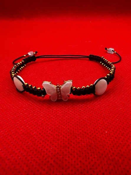 GÜMÜŞTEL EL SANATLARI Sertifikalı Sedef Doğal Taş El Yapımı Tasarım Bileklik AAA Kalite - Resim 2