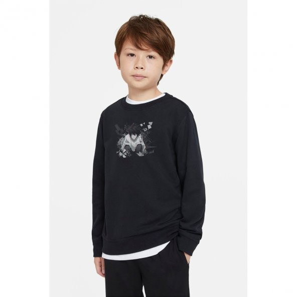 Anime Lawliet Baskılı Unisex Çocuk Siyah Sweatshirt - 1