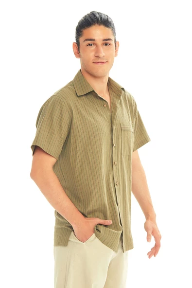 Rahat Kesim Kısa Kollu Erkek Gömlek - 3