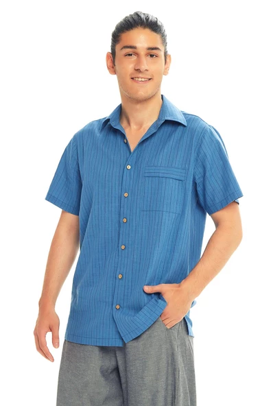 Rahat Kesim Kısa Kollu Erkek Gömlek - 3