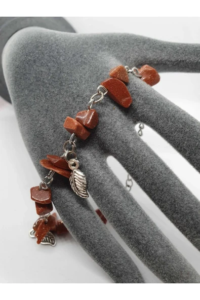 GÜMÜŞTEL EL SANATLARI Sertifikalı Yıldız Taşı Bileklik Orijinal Doğal Taş Tasarım Bileklik - Resim 2