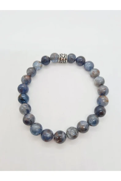 GÜMÜŞTEL EL SANATLARI Sertifikalı Kyanit Doğal Taş Bileklik Aaa Kalite - Resim 2