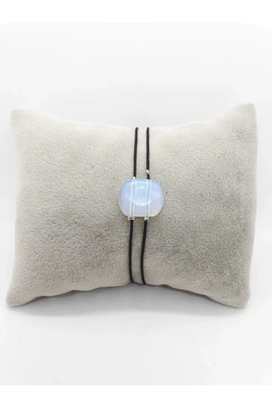 GÜMÜŞTEL EL SANATLARI Sertifikalı Opal Doğal Taş Tasarım Bileklik - Resim 4