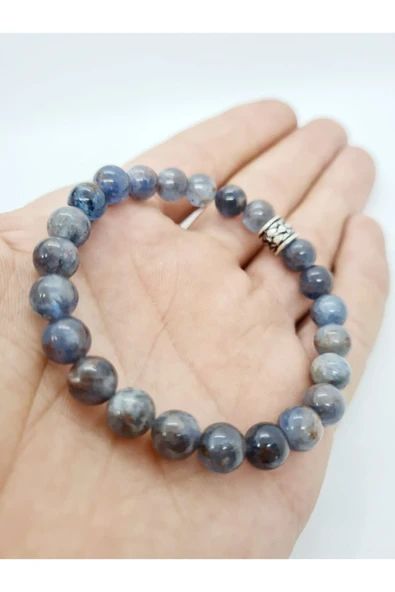 GÜMÜŞTEL EL SANATLARI Sertifikalı Kyanit Doğal Taş Bileklik Aaa Kalite ürün görseli 1