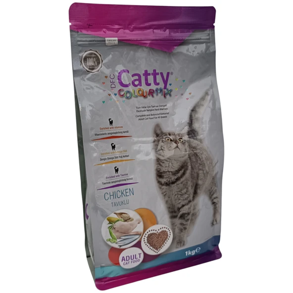 Catty Tavuklu Yetişkin Kedi Maması 1 Kg