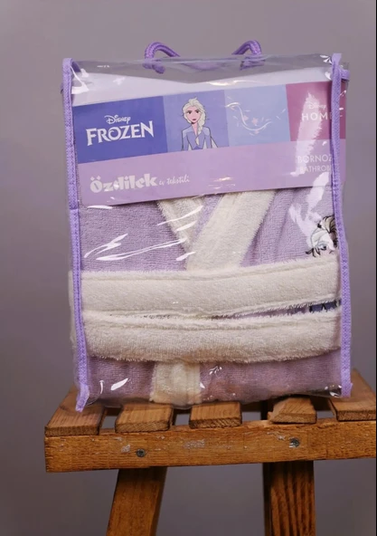Özdilek Dsny Frozen Leaf Çocuk Bornoz Nakışlı