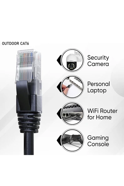 MPİA NC-1 CAT6 FTP ÇİFT KATMANLI DIŞ ORTAM NETWORK İNTERNET KABLOSU 305 M - 4