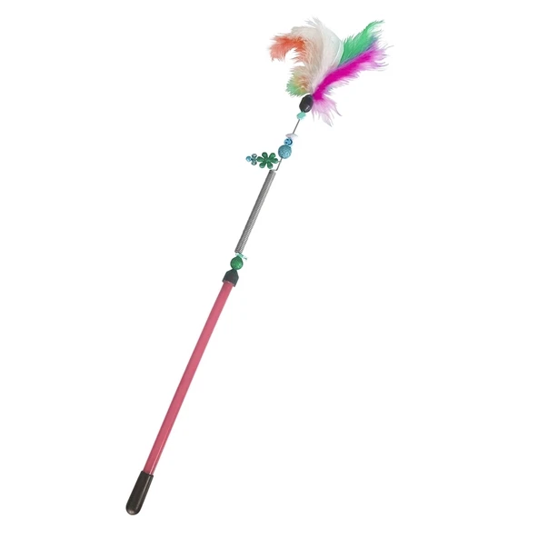 Markapet Yaylı Kedi Oyun Oltası 45 cm - 57 cm Kırmızı