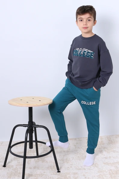 ERKEK ÇOCUK EŞOFMAN TAKIMI COLLEGE KABARTMALI 4 MEVSİM RİBANALI F6 - 6