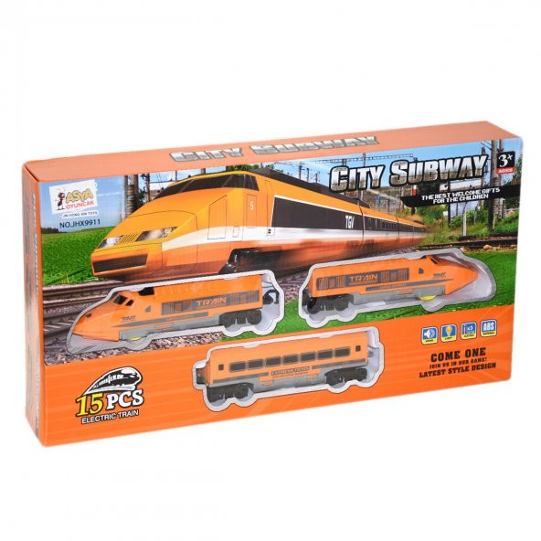 Pilli Sesli Işıklı Express Tren Seti 15 parça Oyuncak ASY-JHX9911/9901