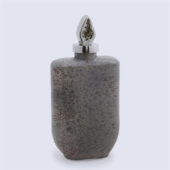 Vitale Tarnıshed Cam Metal Şişe 9*16 cm ürün görseli 1