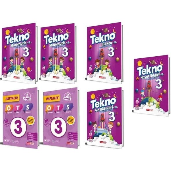 Kırmızı Beyaz Yayınlar Tekno 3. Sınıf Tüm Dersler Seti