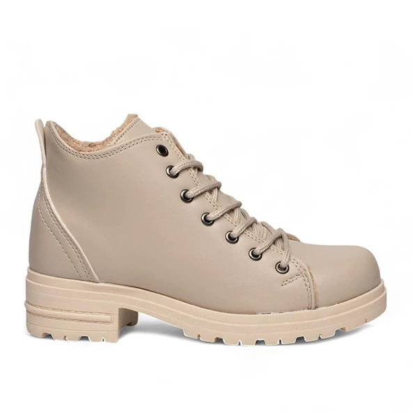 GRİJAK KIŞLIK KÜRKLÜ KISA BAYAN BOT