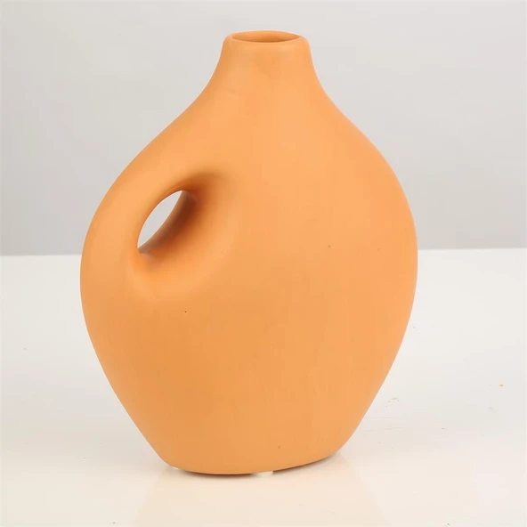 Vitale Seramik Vazo Çiçeklik Turuncu AK.JF095753210-3 ürün görseli 1