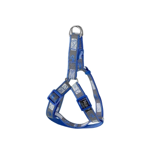 Köpek Göğüs Tasma Seti Köpek Desenli 120 cm-34 cm-47 cm Koyu Mavi - Resim 2