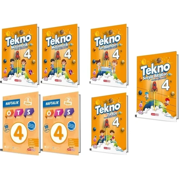 Kırmızı Beyaz Yayınlar Tekno 4. Sınıf Tüm Dersler Seti