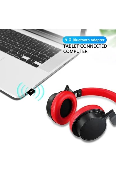 Usb Bluetooth 5.0 Adaptörü Verici Alıcı Ses Bluetooth Dongle Kablosuz Usb Adaptörü - 4