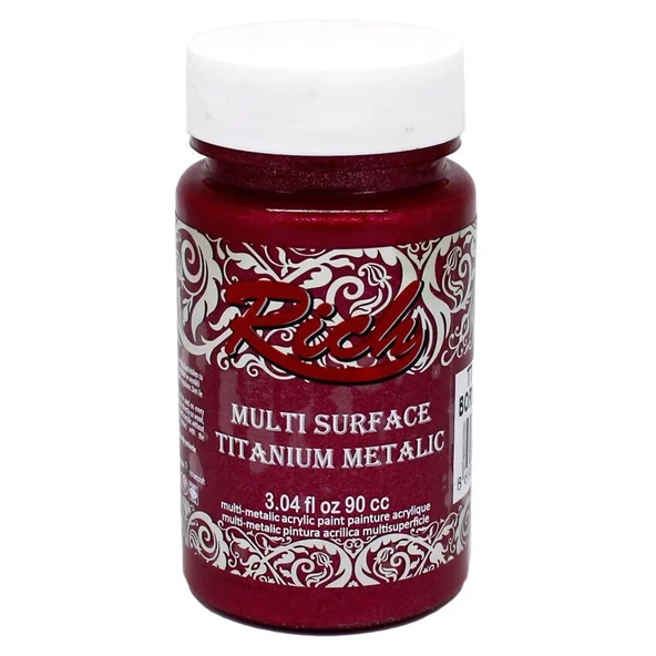 Rich Multi Surface Titanium Metalik Boya 90 cc Bordo 2548 ürün görseli 1