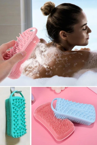 Kendiliğinden Askılı Peeling ve Masaj Etkili Silikon Banyo Vücut Fırçası - 7