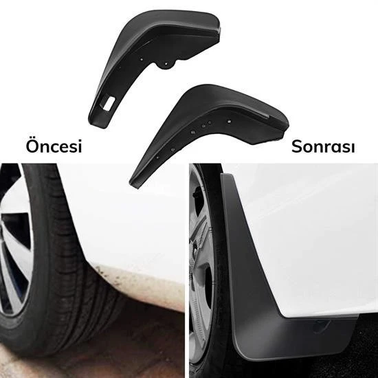 2 Adet Ön veya Arkaya Uygun Çamur Önleyici Paçalık 32 x19 cm - 5