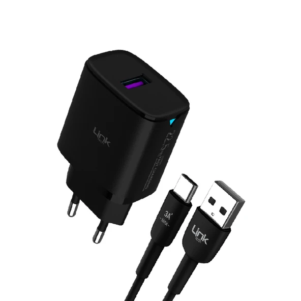 LinkTech C306 22.5W QC3.0 USB Çıkışlı Type-C Kablolu Şarj Aleti - 2