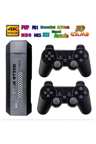 X2 Gamestick 3D Retro Video oyunu konsol 2.4G kablosuz kontrolörleri SEGA/PSP/PS1/PES OYUNLU - 6