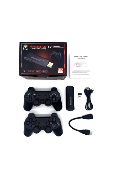 X2 Gamestick 3D Retro Video oyunu konsol 2.4G kablosuz kontrolörleri SEGA/PSP/PS1/PES OYUNLU - 5