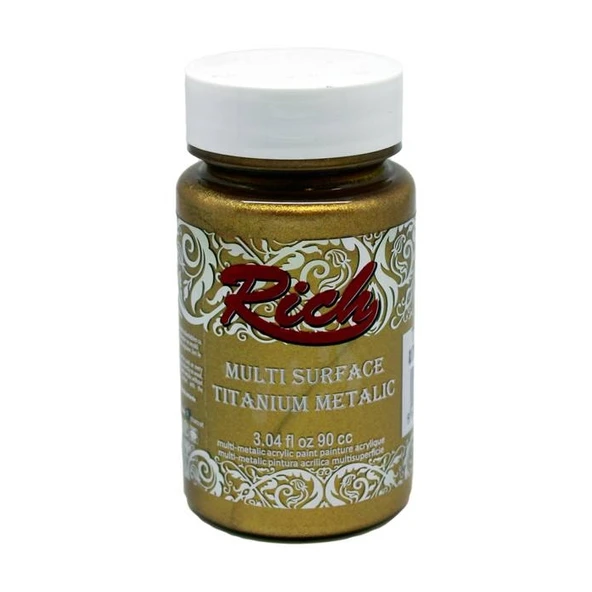 Rich Multi Surface Titanium Metalik Boya 90 cc Antik Altın 2524 ürün görseli 1