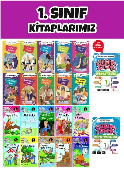 Ata 1.Sınıf 2.Dönem Yeni Nesil Sorularla Gıcır Gıcır Soru Bankası + 20 li Okuma Hikaye Seti ürün görseli 1
