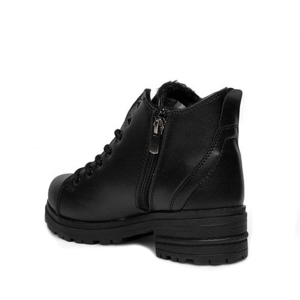 GRİJAK KIŞLIK KÜRKLÜ KISA BAYAN BOT - 3