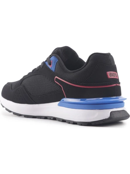 U.S.POLO ASSN.MARTIN 4FX SİYAH KIRMIZI COMFORT CASUAL SPOR AYAKKABI - 4