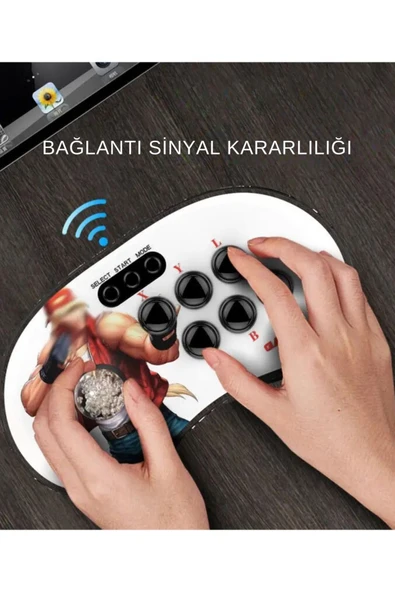 A16 Oyun Konsolu 2.4G Bağlantılı Tv-Pc Uyumlu 10.000 Oyunlu Atari Konsol Pilli Işıklı 3D 2D - 8
