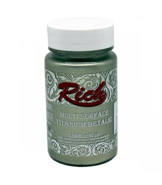 Rich Multi Surface Titanium Metalik Boya 90 cc Antik Gümüş 2504 ürün görseli 1