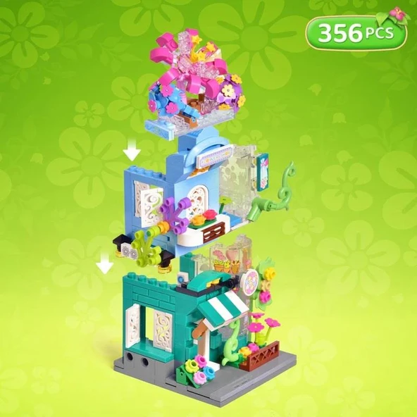 Keeppley City Corner K28016 Flower House Çiçek Evi Yapı Blokları Oyuncak Seti - 6