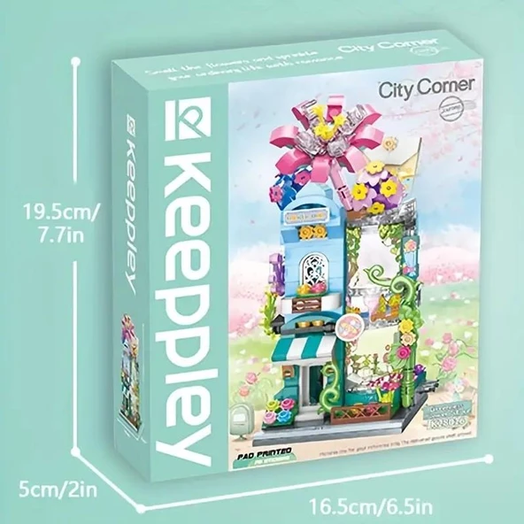 Keeppley City Corner K28016 Flower House Çiçek Evi Yapı Blokları Oyuncak Seti - 9