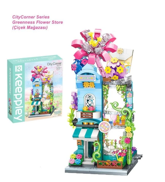 Keeppley City Corner K28016 Flower House Çiçek Evi Yapı Blokları Oyuncak Seti - 2