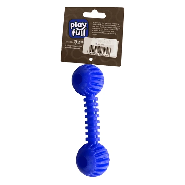 Playfull Sağlam Plastik Dental Dumbel Köpek Oyuncağı 12 x 3,5 cm Mavi