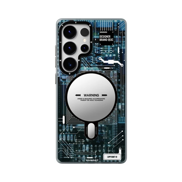 Galaxy S25 Ultra Kılıf M-safe Şarj Özellikli YoungKit Technology Serisi Kapak ürün görseli