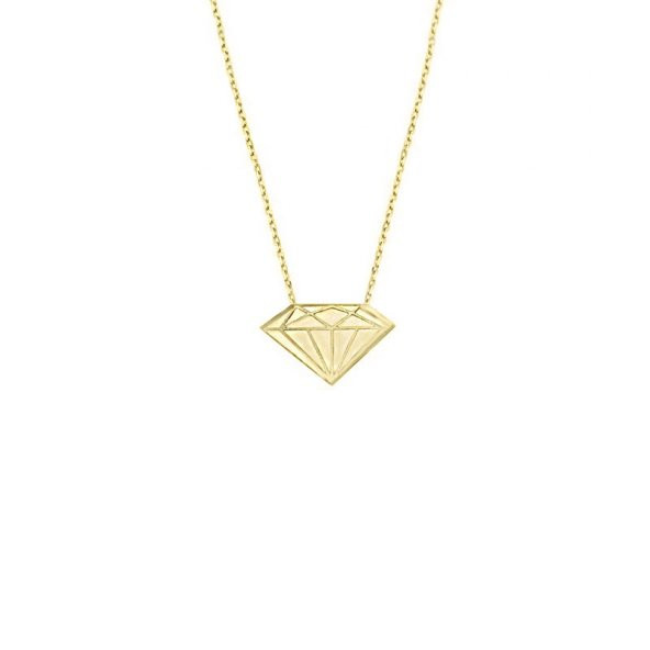 14k Altın Diamond Figürlü Kolye ürün görseli