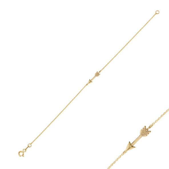 14k Altın Ok Arrow Bileklik ürün görseli