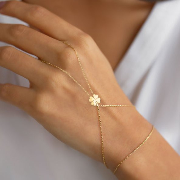 14k Altın Yonca Model Şahmeran - 2