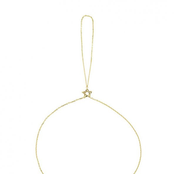 14k Altın Yıldızlı Şahmeran Bileklik - 3