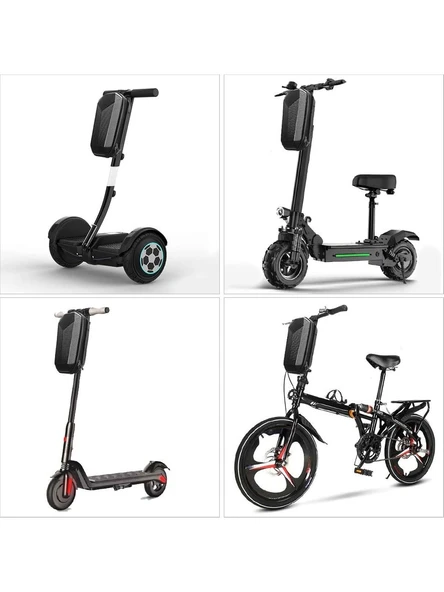 Katlanır Bisiklet Elektrikli Scooter Için Scooter Gidon Çantası Su Geçirmez Sert Çantası - 4