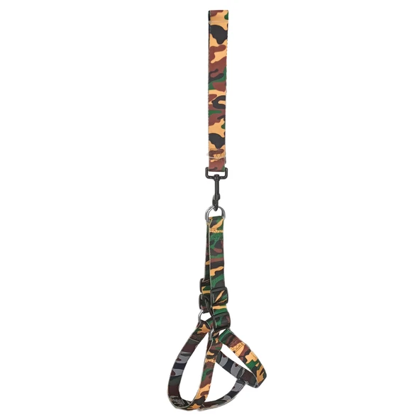 Köpek Göğüs Tasma Seti Dokuma 3 cm*70-90 cm Kamuflaj - Resim 8