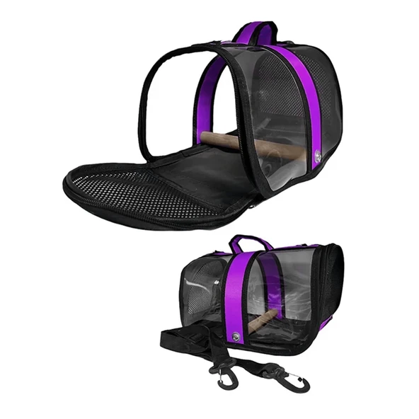 Markapet Tünekli Kuş Taşıma Çantası 20-30 cm Mor - Resim 2