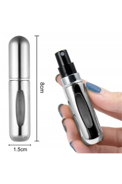TİNEKE  Parfüm Şişesi Çanta Içi Mini Doldurulabilir Seyahat Cep Yedek Parfüm Şişesi 5 ml 1 ADET - 6