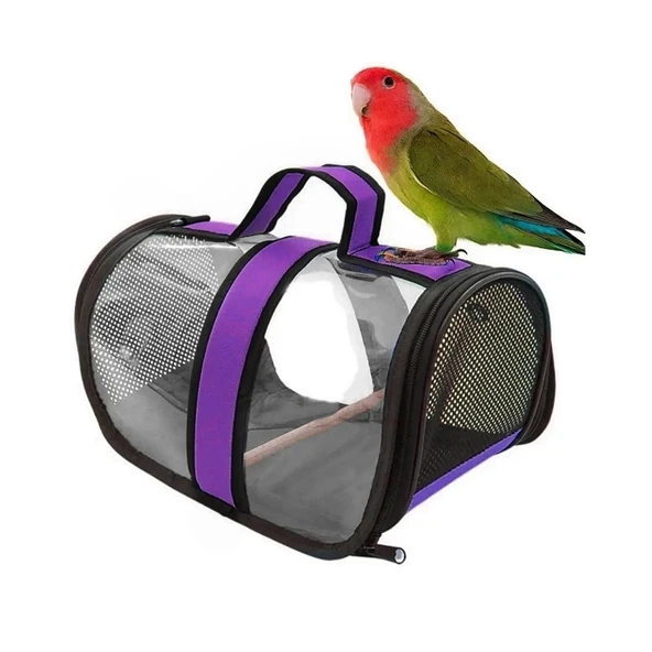 Markapet Tünekli Kuş Taşıma Çantası 20-30 cm Mor ürün görseli 1